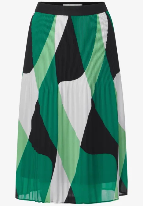 Print Plissée Rock fresh spring green