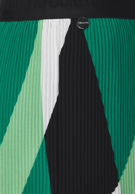 Print Plissée Rock fresh spring green