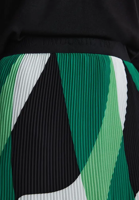 Print Plissée Rock fresh spring green