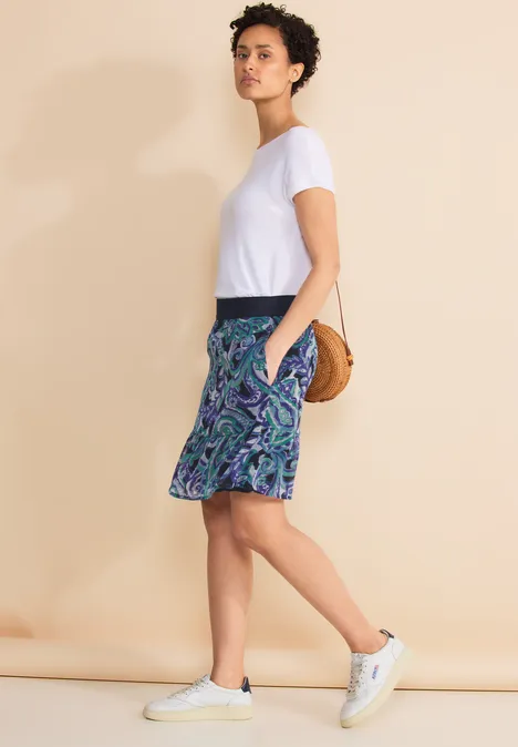 Chiffon Print Rock intense aqua