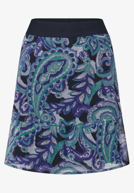 Chiffon Print Rock intense aqua