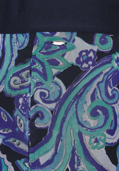 Chiffon Print Rock intense aqua