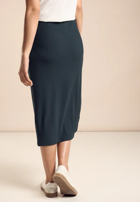 Gerippter Midirock cool vintage green