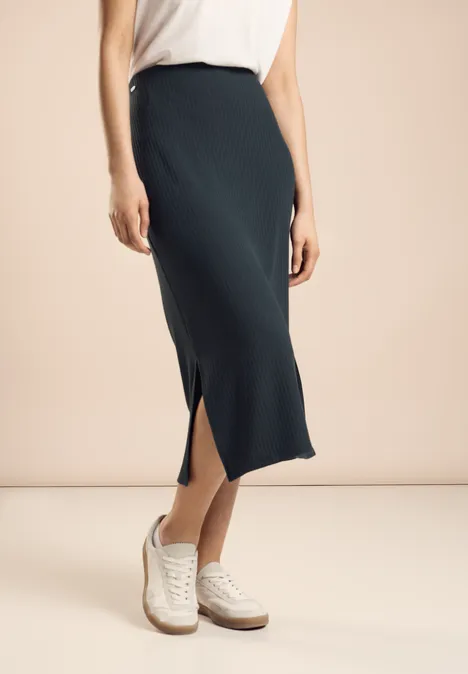 Gerippter Midirock cool vintage green