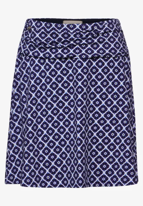 Minirock mit Print deep blue