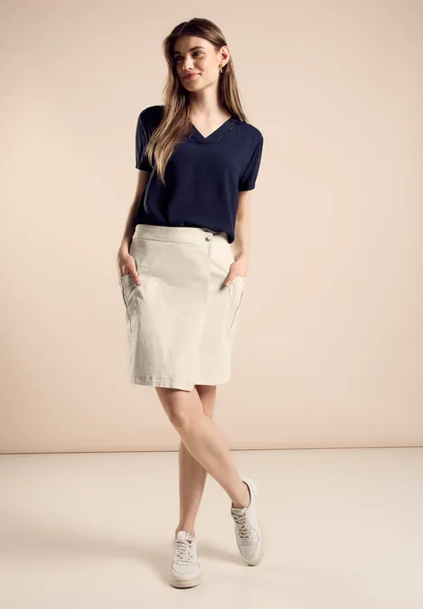 Rock im Cargo-Look smooth sand beige