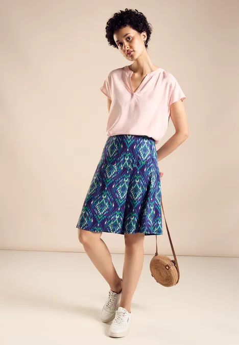 Rock mit Print violet blue