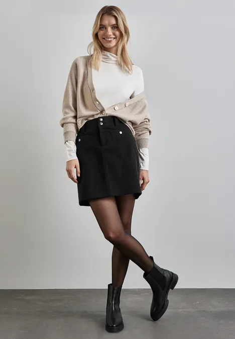 Rock in Woll-Optik Black