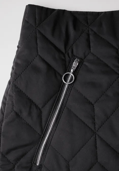 Rock mit Steppmuster Black