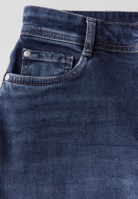 Midi Jeansrock soft indigo washed