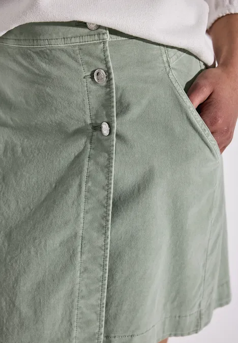 Cordrock im Wickel-Look dusty milky green