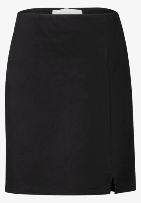 Rock mit seitlichem Schlitz Black