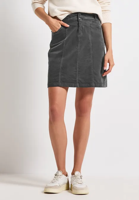 Cordrock in A-Linie concrete grey