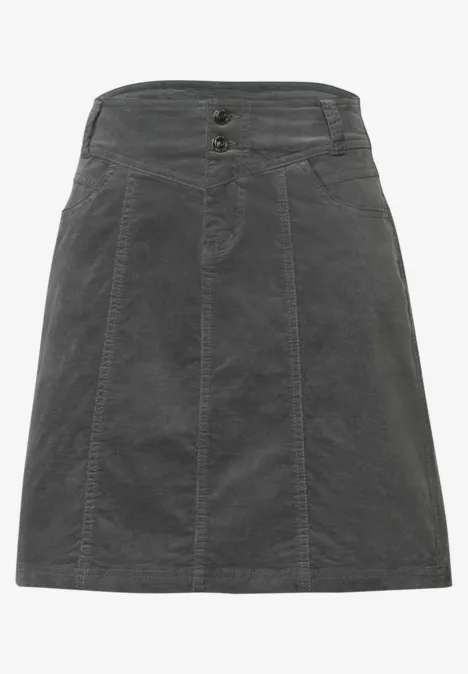 Cordrock in A-Linie concrete grey
