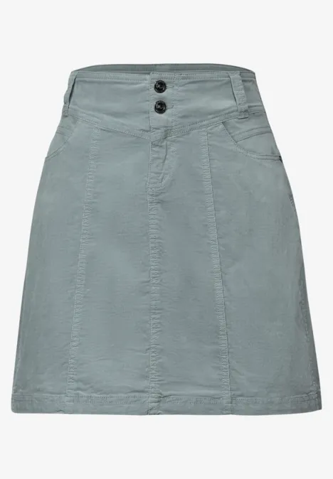 Cordrock in A-Linie washed blue
