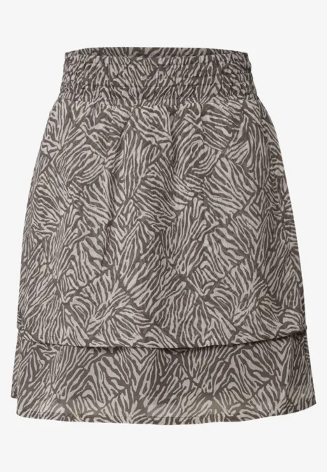 Jupe en mousseline de soie à motifs nomad brown