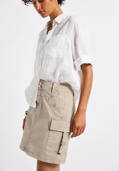 Rock im Cargo-Look tumbled beige