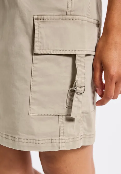 Rock im Cargo-Look tumbled beige