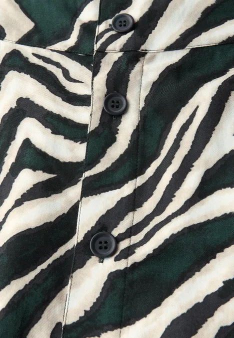 Midi-Rock mit Knopfleiste pine grove green