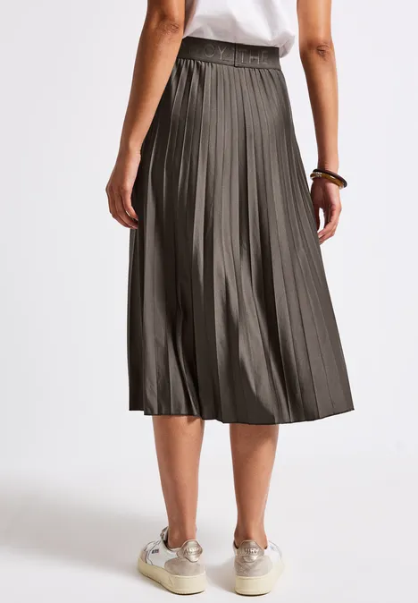 Midi Plissée Rock nomad brown