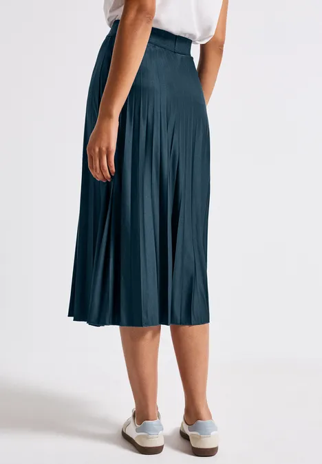 Midi Plissée Rock tide blue
