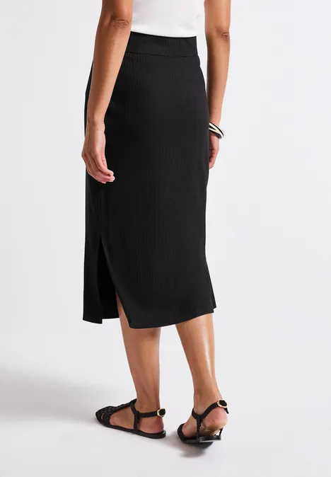Rock mit Rippstruktur Black
