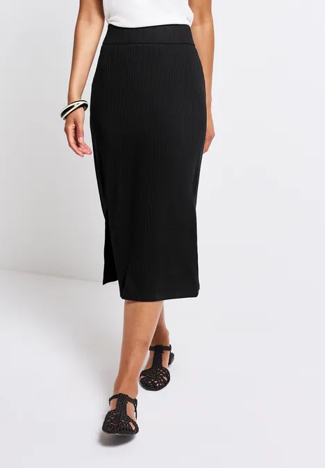 Rock mit Rippstruktur Black