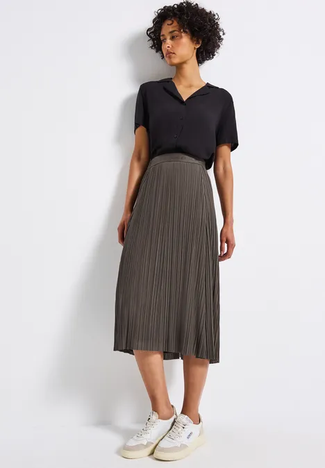 Jupe plissée en maille nomad brown