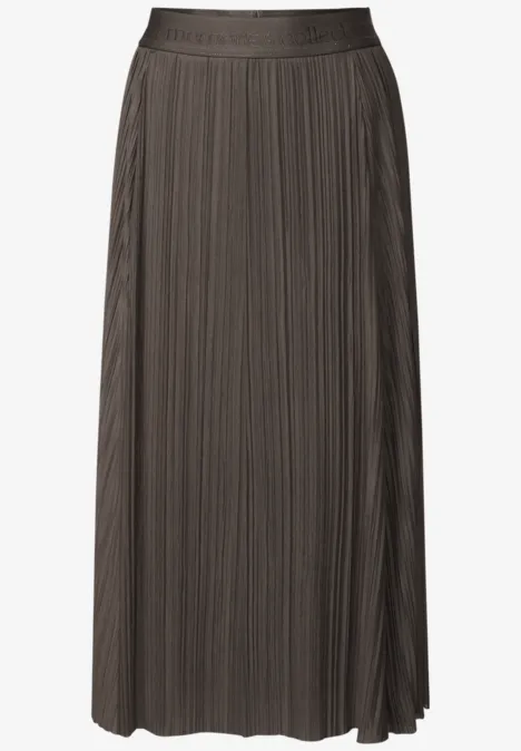 Jupe plissée en maille nomad brown