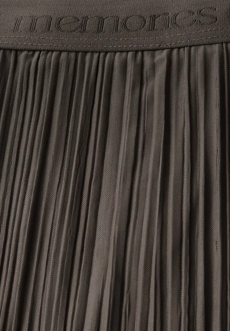 Jupe plissée en maille nomad brown