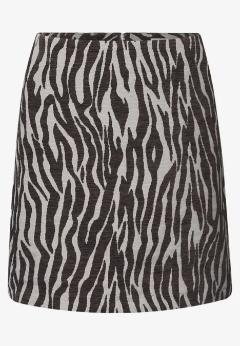 Zebra Jacquard Rock deep roast brown