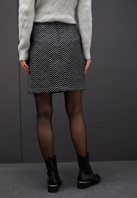 Zick-Zack Jacquard Rock Black