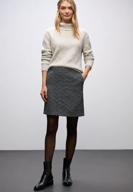 Zick-Zack Jacquard Rock Black