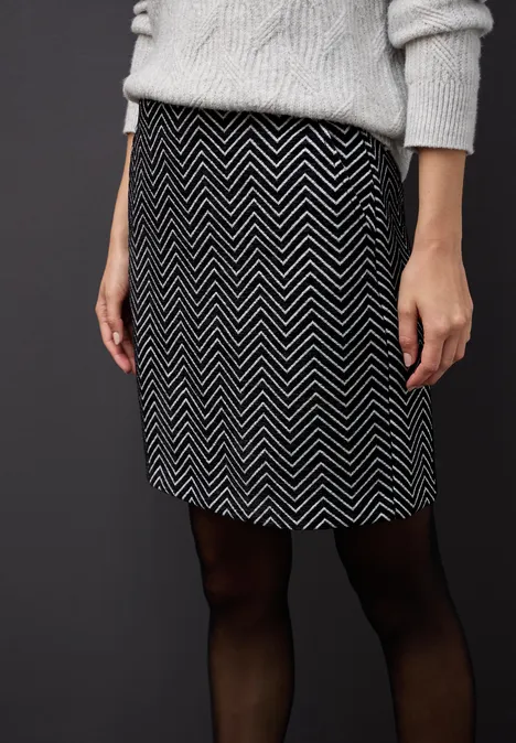 Zick-Zack Jacquard Rock Black