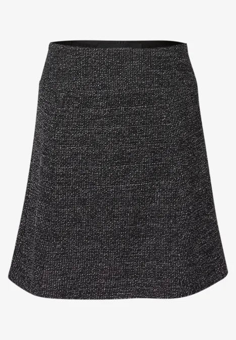 Melierter Rock Black