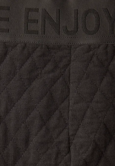 Rock mit Steppmuster darkest brown