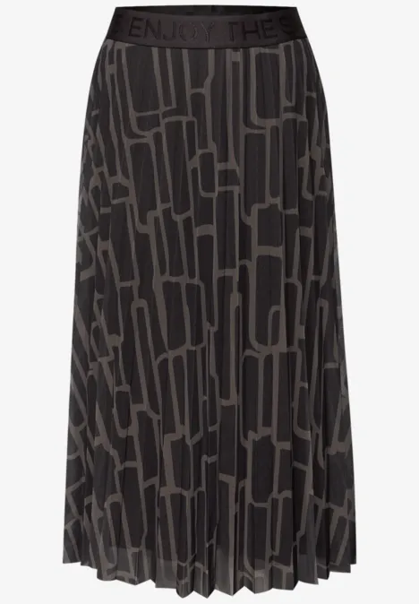 Jupe plissée en mesh avec imprimé darkest brown Jupe plissée en mesh avec imprimé darkest brown