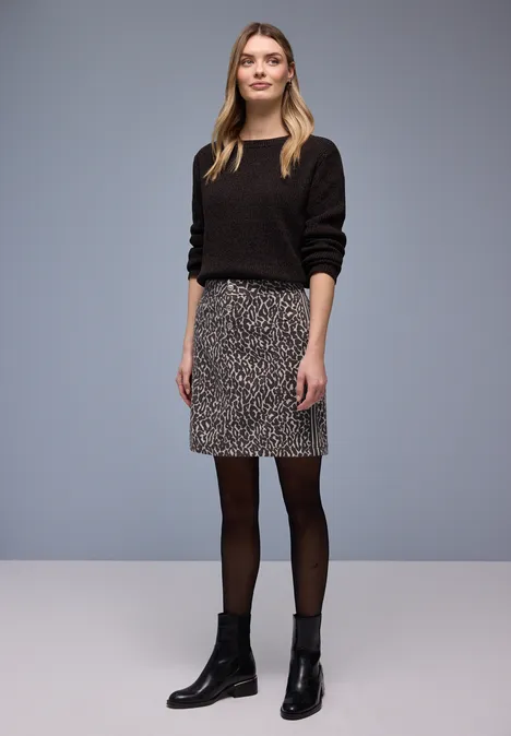 Rok met leopatroon molten earth Rok met leopatroon molten earth