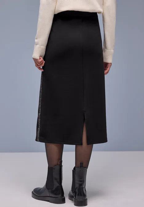 Rok met galonstrepen Black