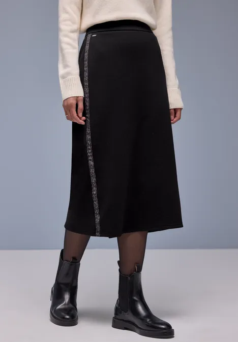 Rok met galonstrepen Black