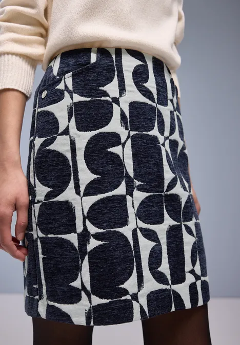 Gemusterter Rock shadowed navy Gemusterter Rock shadowed navy