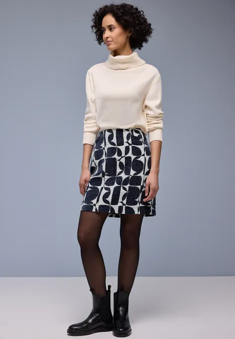 Gemusterter Rock shadowed navy Gemusterter Rock shadowed navy