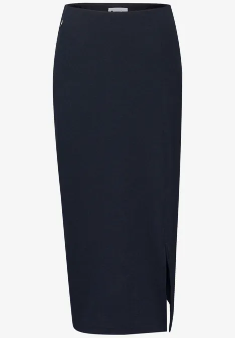 Midi-Rock in Rippstruktur shadowed navy