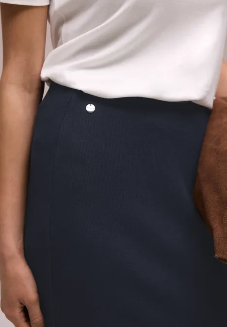 Midi-Rock in Rippstruktur shadowed navy