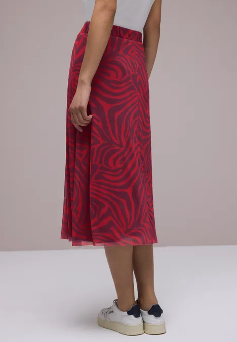 Wzorzysta spódnica salsa red