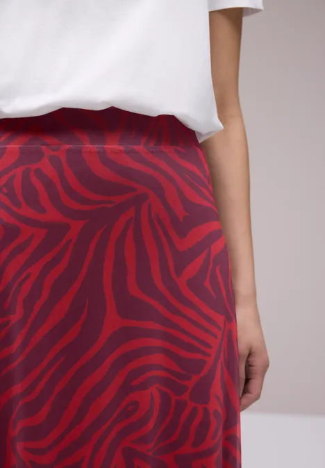 Wzorzysta spódnica salsa red