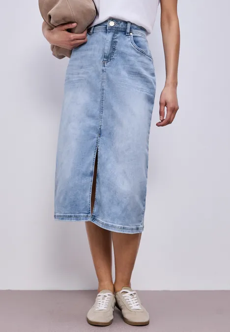 Denim rok light blue wash