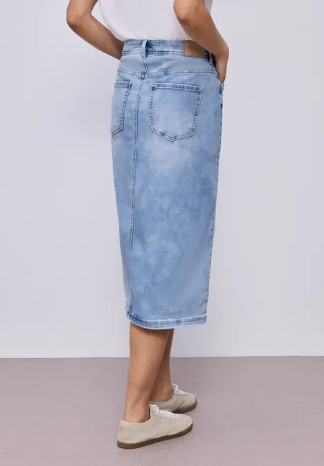 Denim rok light blue wash