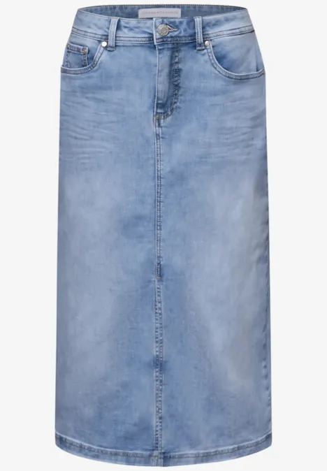 Denim rok light blue wash