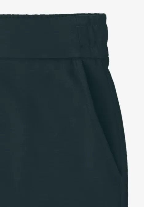 Dunkle Jogginghose mit elastischem Bund und Seitentasche.